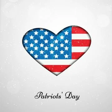 Illustration of elements of Patriot's Day background Illustrazione stock