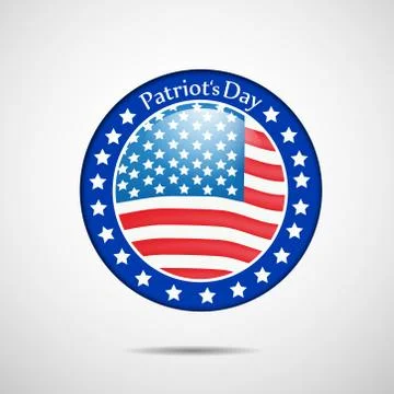 Illustration of elements of Patriot's Day background Illustrazione stock