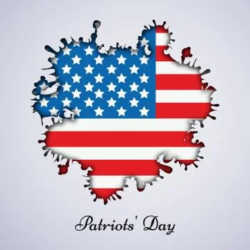 Illustration of elements of Patriot's Day background Ilustração Stock