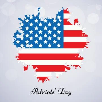 Illustration of elements of Patriot's Day background イラスト素材