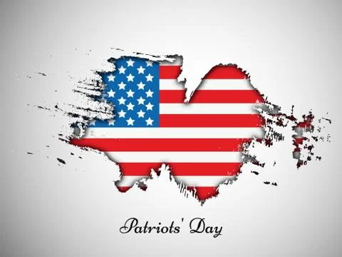 Illustration of elements of Patriot's Day background 스톡 일러스트