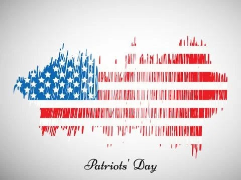 Illustration of elements of Patriot's Day background イラスト素材