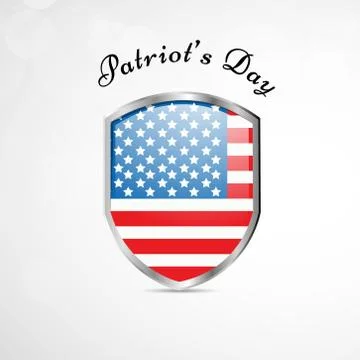 Illustration of elements of Patriot's Day background Stock Illustration