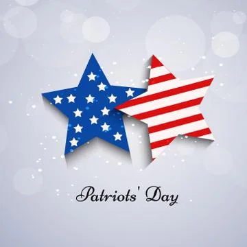 Illustration of elements of Patriot's Day background Stock Illustration