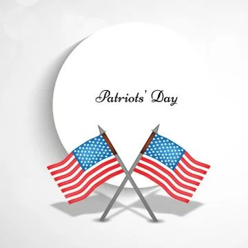 Illustration of elements of Patriot's Day background 스톡 일러스트