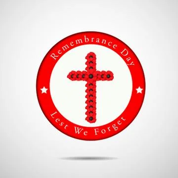 Illustration of elements of Remembrance Day background Illustrazione stock