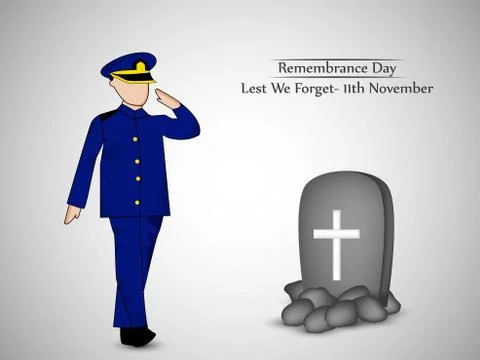 Illustration of elements of Remembrance Day background Stock Illustration