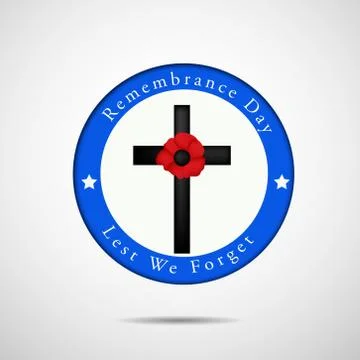 Illustration of elements of Remembrance Day background Illustrazione stock