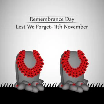 Illustration of elements of Remembrance Day background イラスト素材