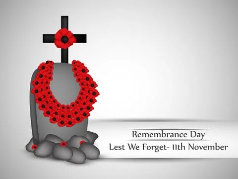 Illustration of elements of Remembrance Day background Illustrazione stock