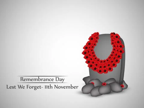 Illustration of elements of Remembrance Day background Illustrazione stock