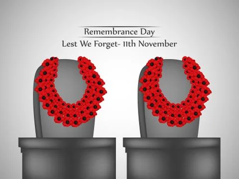 Illustration of elements of Remembrance Day background Illustrazione stock