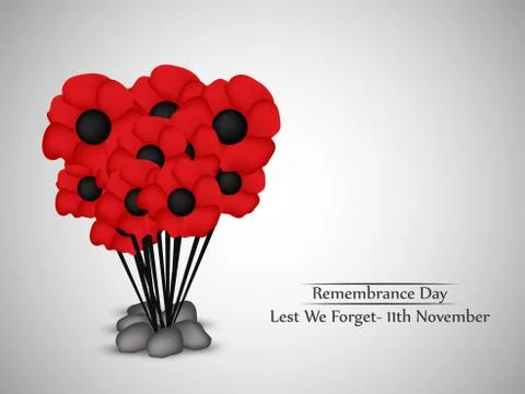 Illustration of elements of Remembrance Day background 스톡 일러스트