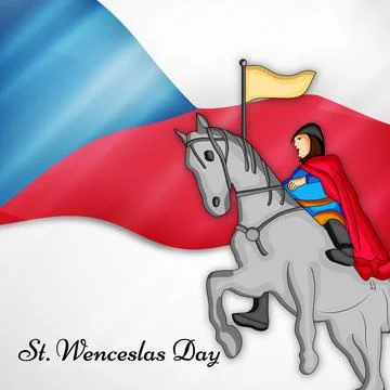 Illustration of elements of Saint Wenceslas day background Stock Illustration