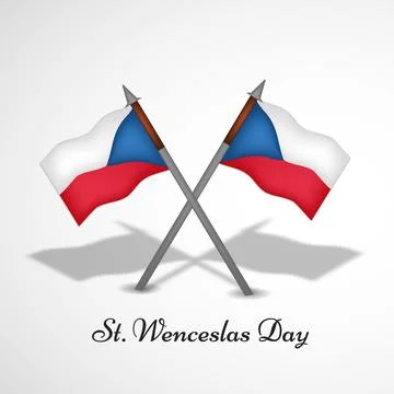 Illustration of elements of Saint Wenceslas day background Illustrazione stock
