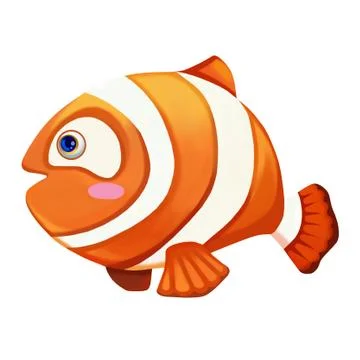 Illustration: Elements Set: Beautiful Fish. Realistic Cartoon Life Style. 스톡 일러스트