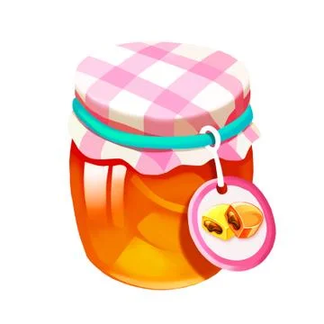 Illustration: Elements Set: Candy Jar. Realistic Cartoon Life Style. Stock Illustration