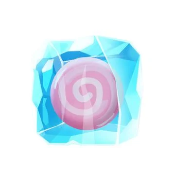 Illustration: Elements Set: Ice Cube. Realistic Cartoon Life Style. Stock Illustration