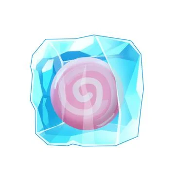 Illustration: Elements Set: Ice Cube. Realistic Cartoon Life Style. Stock Illustration