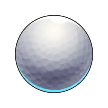 Illustration: Elements Set: Sport Ball: Golf Ball. Fantastic Realistic Cartoon L Stock Illustration
