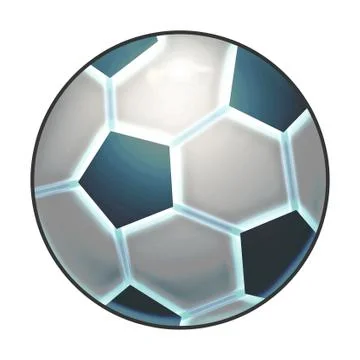 Illustration: Elements Set: Sport Ball: Football. Fantastic Realistic Cartoon Li 스톡 일러스트