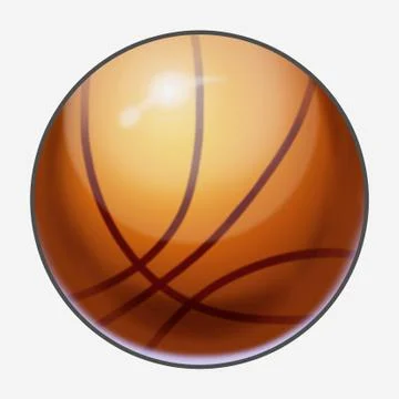 Illustration: Elements Set: Sport Ball: Basketball. Fantastic Realistic Cartoon 스톡 일러스트