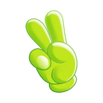 Illustration: Elements Set: Victory Hand. Fantastic Realistic Cartoon Life Style Illustrazione stock