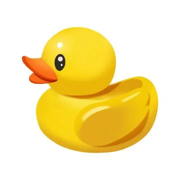 Illustration: Elements Set: Yellow Duck. Fantastic Realistic Cartoon Life Style 스톡 일러스트
