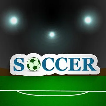 Illustration of elements of Soccer background 스톡 일러스트