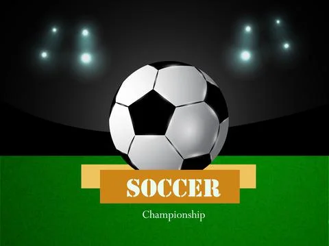 Illustration of elements of Soccer background Stockillustratie