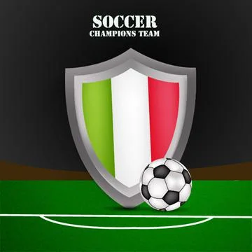 Illustration of elements of Soccer background 스톡 일러스트