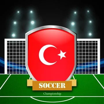 Illustration of elements of Soccer background 스톡 일러스트