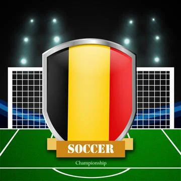 Illustration of elements of Soccer background 스톡 일러스트