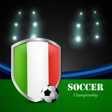 Illustration of elements of Soccer background Illustrazione stock