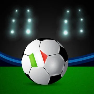 Illustration of elements of Soccer background Illustrazione stock