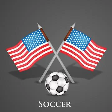 Illustration of elements of Soccer background Illustrazione stock