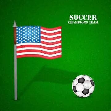 Illustration of elements of Soccer background Stock Illustration