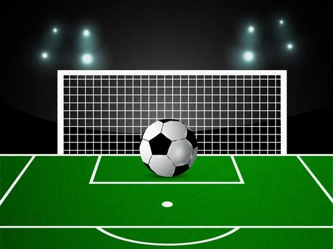 Illustration of elements of Soccer background Illustrazione stock