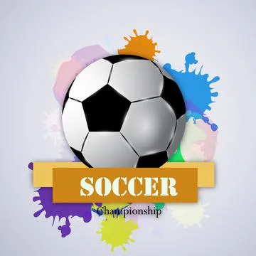 Illustration of elements of Soccer background Stock Illustration