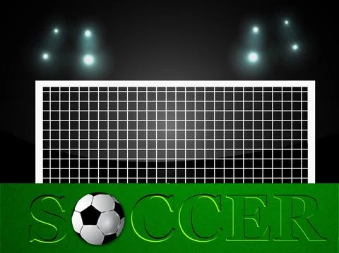 Illustration of elements of Soccer background 스톡 일러스트