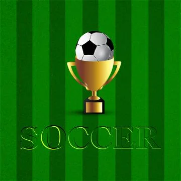 Illustration of elements of Soccer background Illustrazione stock