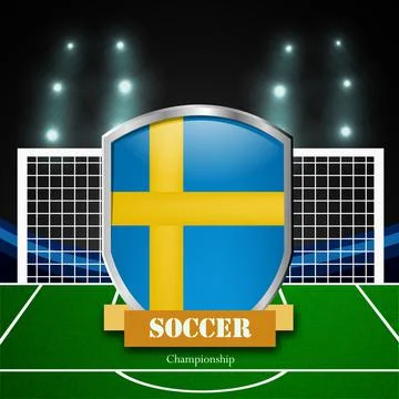 Illustration of elements of Soccer background 스톡 일러스트
