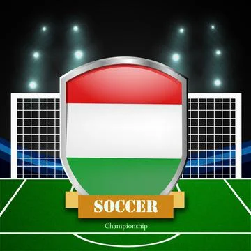 Illustration of elements of Soccer background Stockillustratie