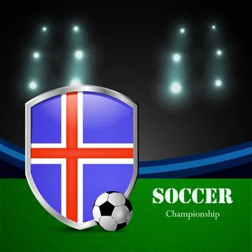 Illustration of elements of Soccer background Ilustração Stock