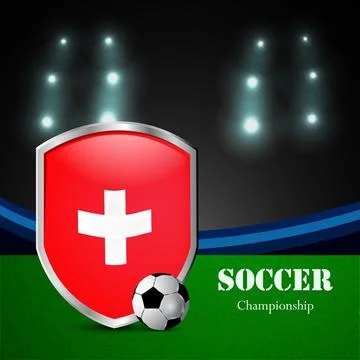 Illustration of elements of Soccer background Illustrazione stock