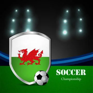 Illustration of elements of Soccer background Stock Illustration