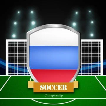 Illustration of elements of Soccer background 스톡 일러스트