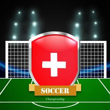 Illustration of elements of Soccer background Ilustração Stock