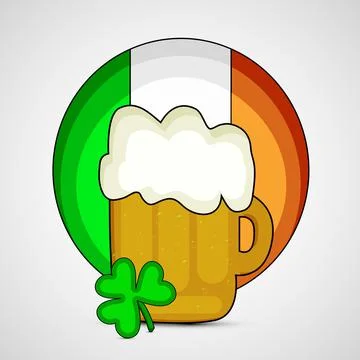 Illustration of elements of St. Patricks Day background Ilustração Stock