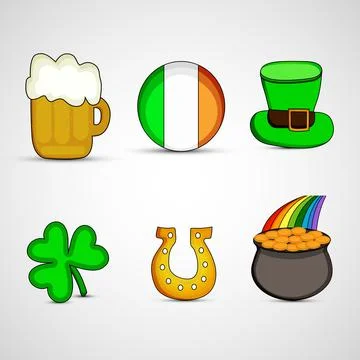 Illustration of elements of St. Patricks Day background Stock Illustration